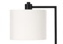 Metal Round USB Table Lamp With Ivory Drum Shade - Black - HomeRoots - Table Lamps - Elite Enclave Home