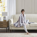 Zuri - Throw - Blush / Gray - Madison Park - Throws - Elite Enclave Home