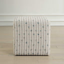 Joie - White Chenille Ottoman - White