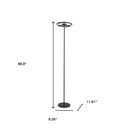 Color Changing LED Rotating Head Floor Lamp - Black - HomeRoots - Floor Lamps - Elite Enclave Home