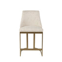 Bryce - Upholstered Counter Stool With Metal Base - Cream