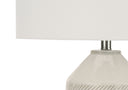 Ceramic Geometric Table Lamp With Cream Drum Shade - Ivory - HomeRoots - Table Lamps - Elite Enclave Home