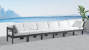 Nizuc - Outdoor Patio 6 Seat Modular Sofa With Gray Frame - Meridian Furniture - Stationary Sectionals- Elite Enclave Home