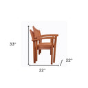 Stacking Armchairs (Set of 2) - Brown