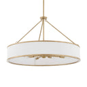 Algiers - 8 Light Drum Pendant - Gold / White - Uttermost - Pendant Lighting- Elite Enclave Home