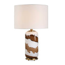 Ararat - Swirl Table Lamp - Brown / White - Uttermost - Table Lamps - Elite Enclave Home