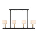 Franconia - 8 Light Pendant - Black / White - Uttermost - Pendant Lighting- Elite Enclave Home