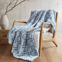 Amira - Dream Soft Heated Throw - Blue Geo