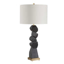 Demelo - Stacked Wood Table Lamp - Black