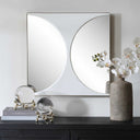 New Moon - Mirrored Wall Decor - White