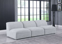 Miramar - 3 Seat Armless Modular Sofa - Meridian Furniture - Stationary Sectionals - Elite Enclave Home