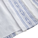 Veronica - 50x84" Poly Printed Curtain Panel With Tufted Stripe And Lining - White / Navy - Madison Park - Curtains & Drapes - Elite Enclave Home