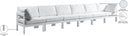 Nizuc - Outdoor Patio 6 Seat Modular Sofa With White Frame - Meridian Furniture - Stationary Sectionals- Elite Enclave Home