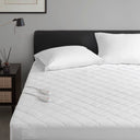 Embossed - Full Heated Mattress Pad - White