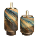 Celestial Tide - Glass Containers (Set of 2) - Bronze