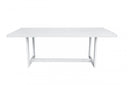 83" Aluminum Outdoor Dining Table - White