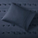 Lucy - Clip Jacquard King Comforter Set - Navy