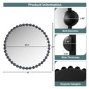 Marlowe - 36" Round Wall Decor Mirror - Black - Madison Park Signature - Wall Mirrors - Elite Enclave Home