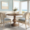 Lexi - Round Pedestal Dining Table - Reclaimed Walnut - Madison Park - Dining Tables - Elite Enclave Home