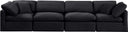 Indulge - Velvet 4 Seat Modular Sofa - Meridian Furniture - Stationary Sectionals - Elite Enclave Home