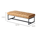 Wyatt - Leather Bench - Beige - Moe's Home Collection - Upholstered Benches - Elite Enclave Home