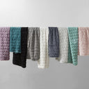 Ruched Fur - Ruched Throw - Aqua - Madison Park - Throws - Elite Enclave Home