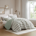 Merritt - King/California King Yarn - Dyed Striped Comforter - Sage Green - Super Listing - Comforters & Sets - Elite Enclave Home