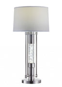 Metal Glass LED Shade Table Lamp - Brushed Nickel