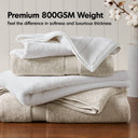 800GSM - 2 Piece Set Bath Sheet Antimicrobial - White