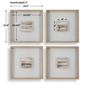 Studying Sepia - Hand Painted Canvases (Set of 4) - Light Brown