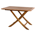 43" Solid Wood Folding Outdoor Side Table - Brown