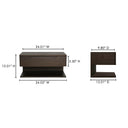 Jonah - Floating Nightstand - Dark Brown - Moe's Home Collection - Accent Nightstands - Elite Enclave Home