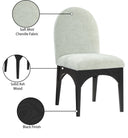 Waldorf - Chenille Dining Side Chair With Black Legs - Meridian Furniture - Side Chairs - Elite Enclave Home