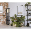 Sleek Column Style Floor Lamp With Storage - Black / White - HomeRoots - Floor Lamps - Elite Enclave Home