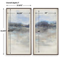 Thinking Of You - Landscape Prints (Set of 2) - Light Gray - Uttermost - Framed Print Sets- Elite Enclave Home