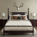 Beckett - King Beckett Turned Spindle Bed - Morocco Brown - Madison Park Signature - Platform Beds - Elite Enclave Home