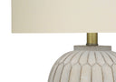 24" Geometric Table Lamp With Drum Shade - Cream - HomeRoots - Table Lamps - Elite Enclave Home
