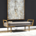 Waylon - Mid-Century Modern Bench - Dark Gray