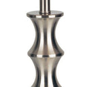 Solid Wood Bedside Table Lamp With White Shade - Black