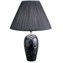 Bedside Table Lamp With Black Empire Shade - Black