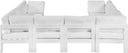 Nizuc - Outdoor Patio 8 Piece Modular Sectional With White Frame - Meridian Furniture - Stationary Sectionals- Elite Enclave Home