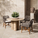 Niva - 47" Outdoor Round Dining Table - Beige - Classic Home - Dining Tables - Elite Enclave Home