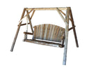 87" x 70" x 65" Solid Wood Swing Chair - Natural